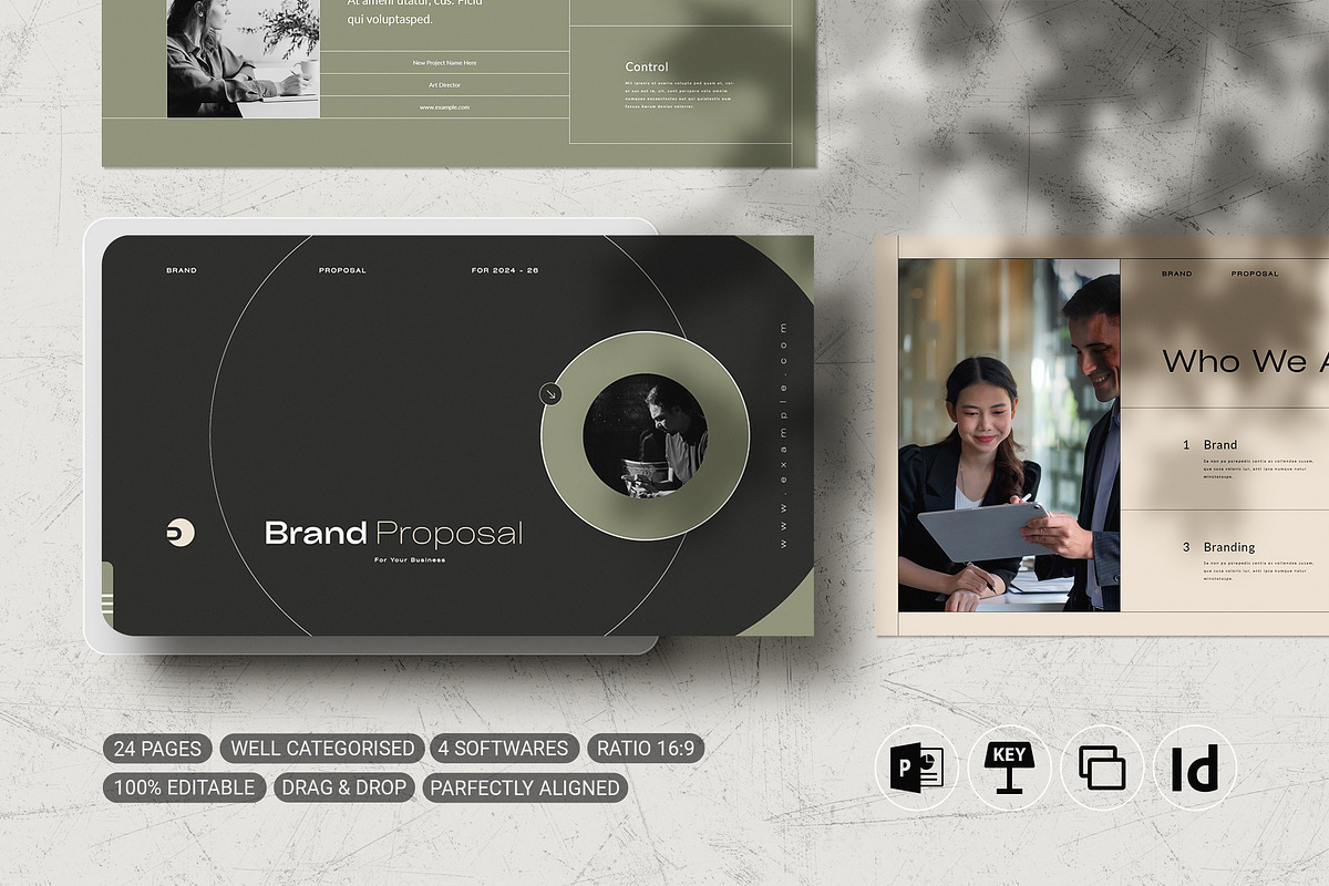 Brand Proposal Template, a Presentation Template by White Graphic (Photo 1 of 7)