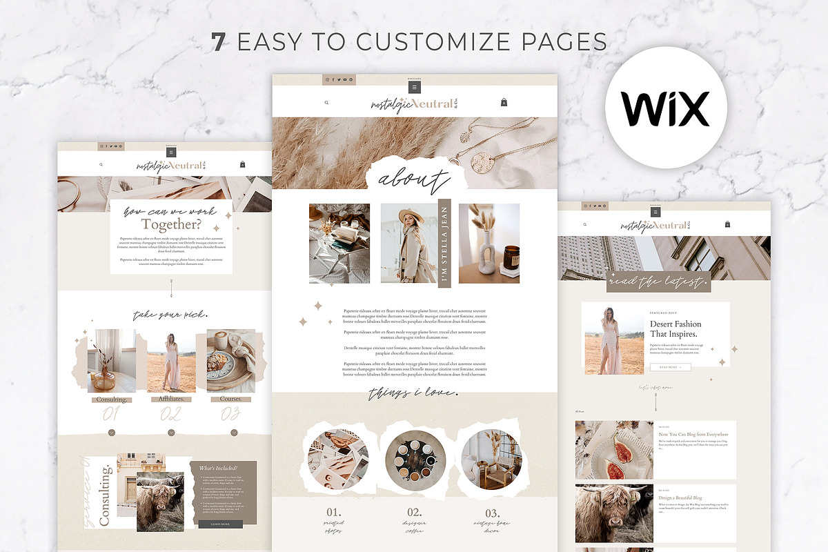 Wix Website Template | Neutral, a Wix Template by Thirty One Palms Studio (Photo 2 of 7)