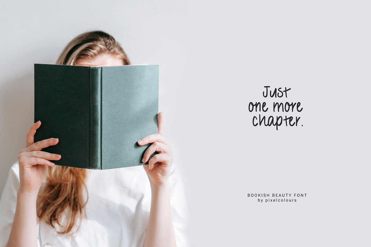 Handwritten Font Duo Bookish Beauty, a Handwritten Font by pixelcolours (Photo 11 of 14)