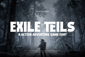 Exile Teils - Action Adventure Game, a Sans Serif Font by trabaskriya