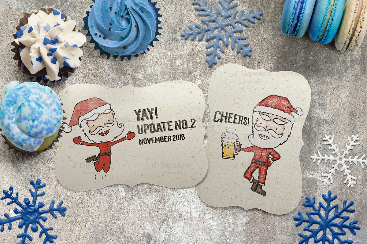 Blue Theme Holiday Props, a Cups & Container Mockup by JSquarePresents (Photo 3 of 8)