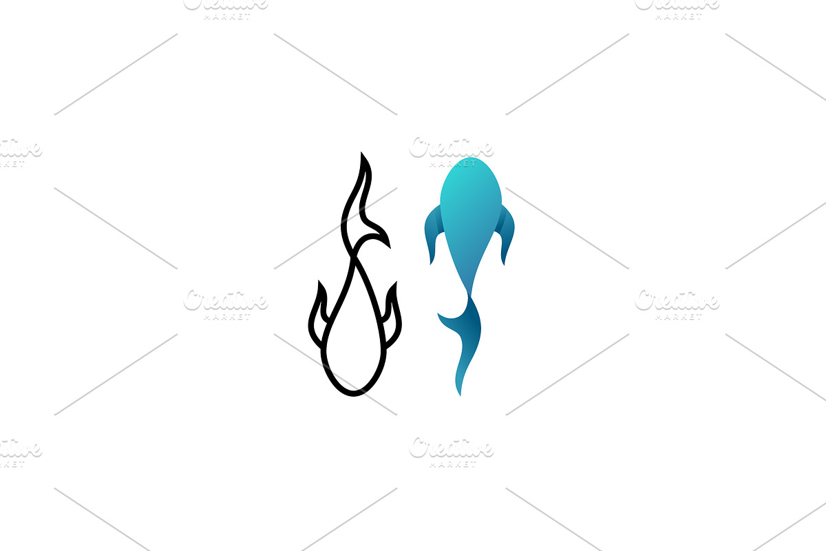 Blue fish vector logo, a Branding & Logo Template by Magda (Photo 2 of 3)