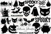 Halloween Silhouettes Clipart, a Graphic by Markicha Art (Thumbnail 1 of 6)
