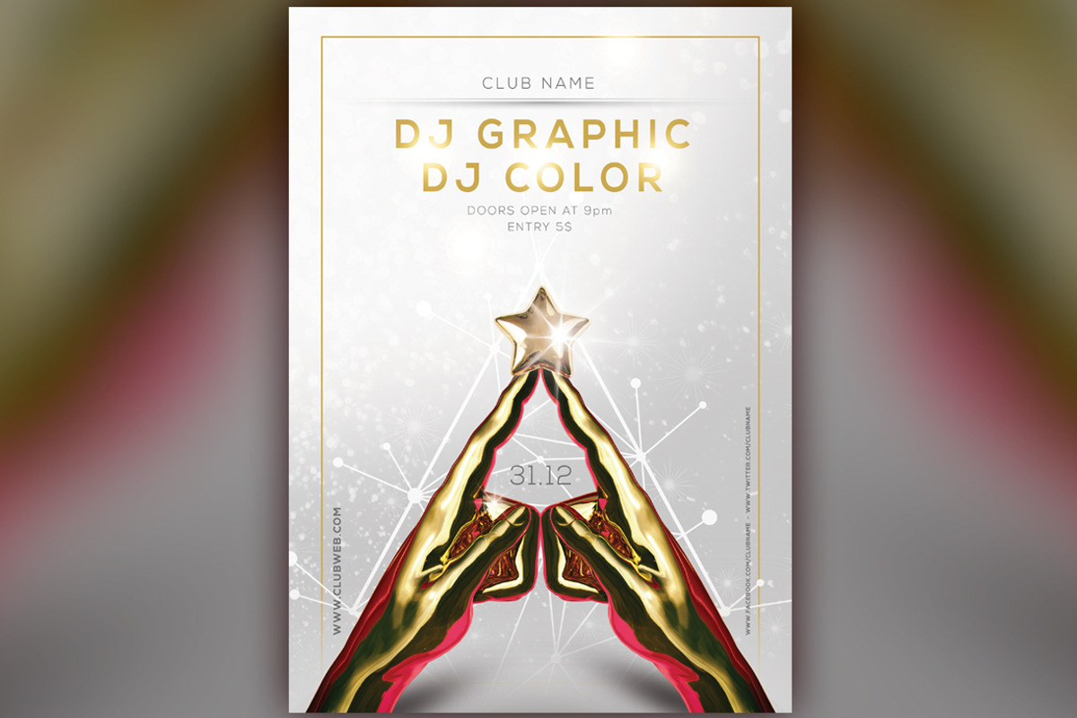 New Year Flyer-Poster, a Flyer Template by Bellas (Photo 2 of 4)