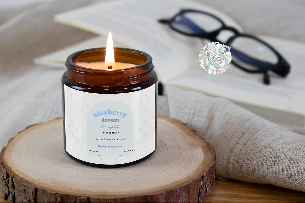 Watercolor Candle Label Template, a Stationery Template by Little Creative Scribbles (Photo 3 of 5)