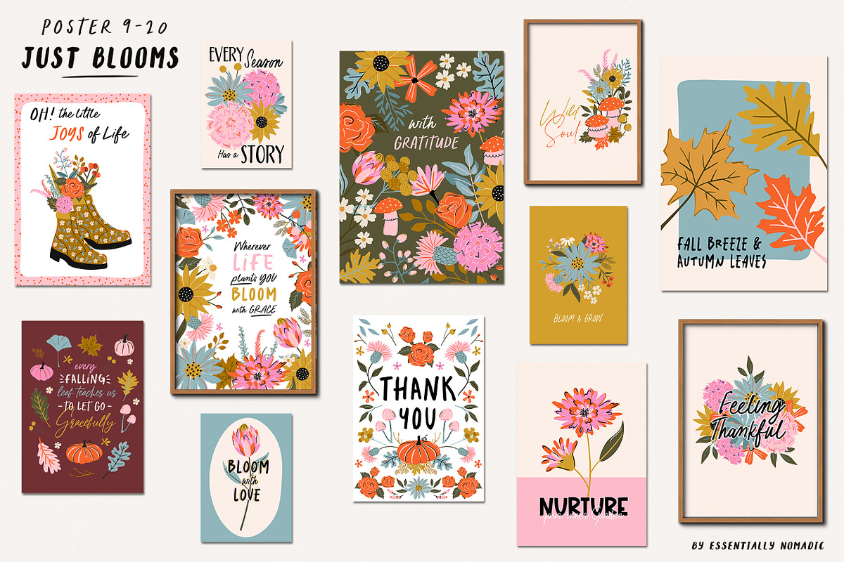 Just Blooms-Autumn Poster & Pattern, an Object Graphic by Essentially Nomadic (Photo 4 of 14)