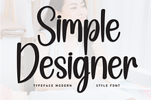 Simple Designer | Script Font