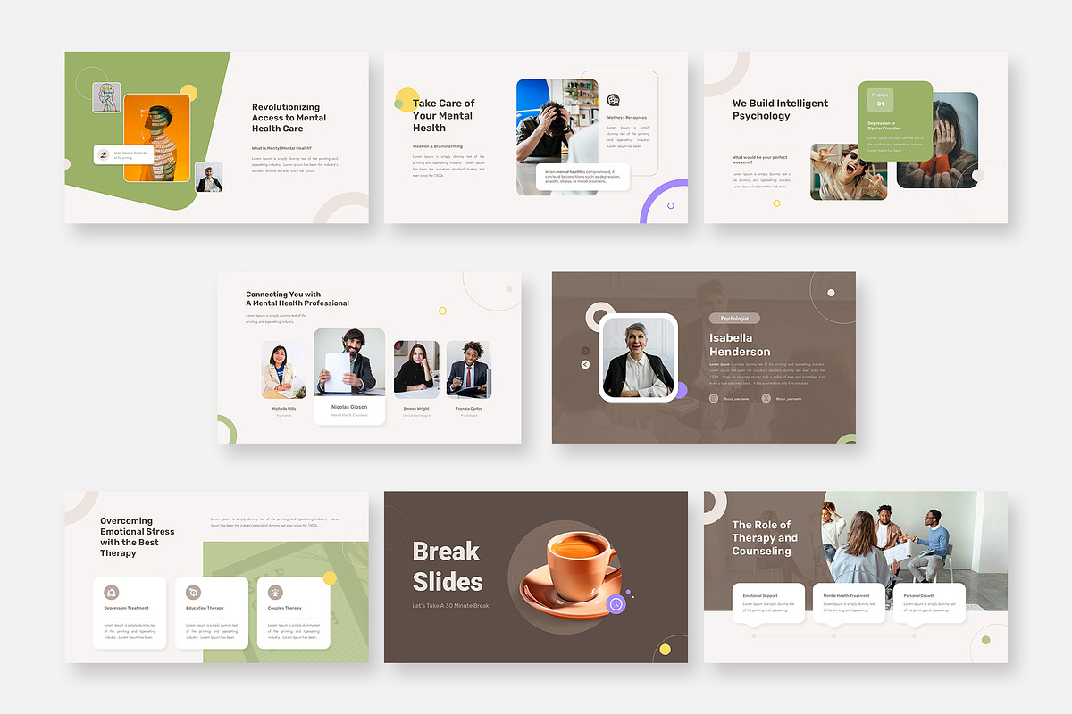 Mental Health Google Slides, a Presentation Template by Premast (Photo 2 of 3)
