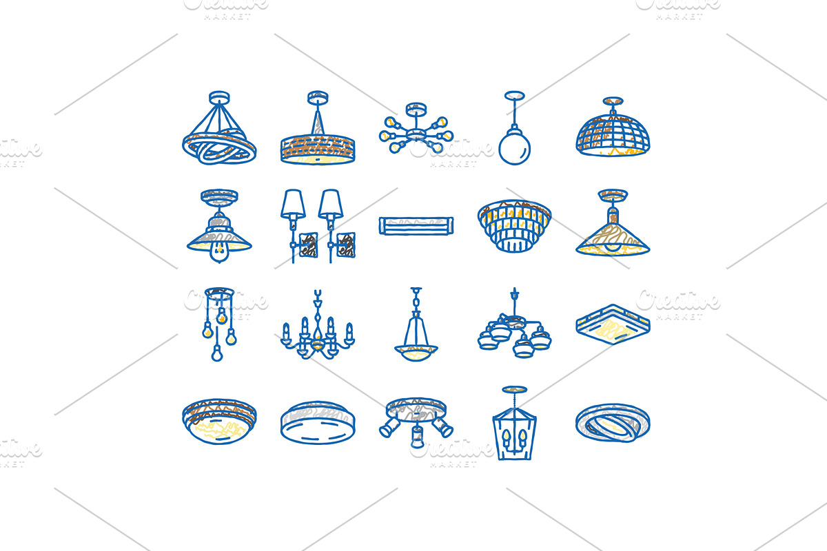 lamp ceiling light interior home, an Object Illustration by pikepicture