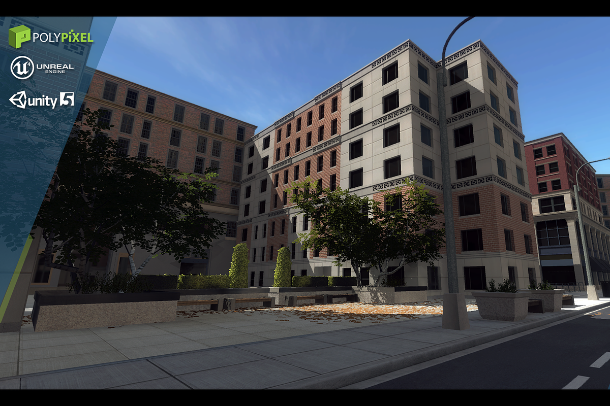 Urban City Pack, an Architecture 3D Model by PolyPixel (Photo 1 of 9)