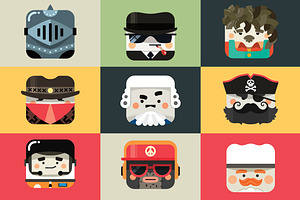 Set of flat profession icons part 2