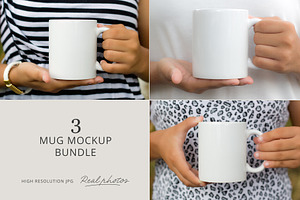 Hands Holding Mug Mockup Bundle