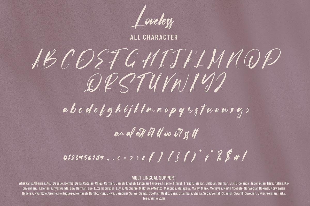 Loveless - Wedding Calligraphy Font, a Script Font by Arendxstudio (Photo 7 of 7)