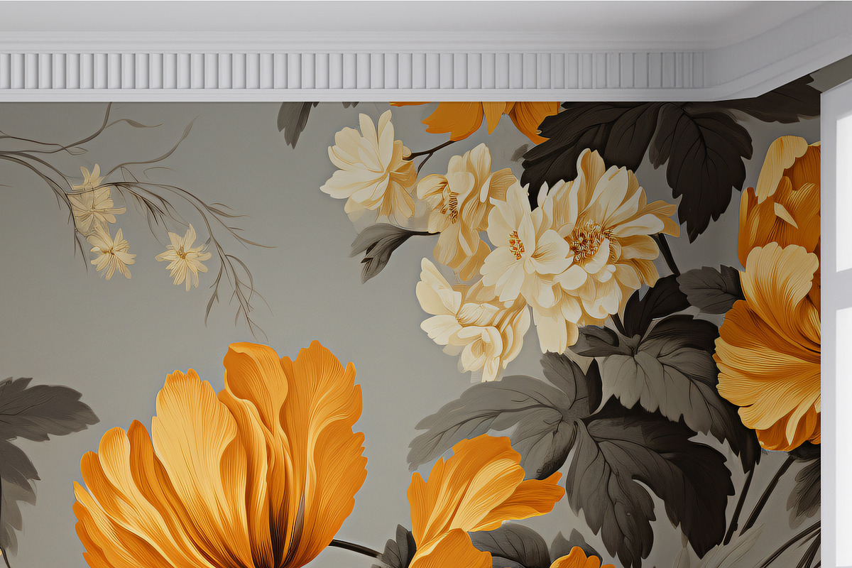 Baroque seamless hand drawn flowers, a Wallpaper Graphic by Muzi pear studio (Photo 10 of 12)