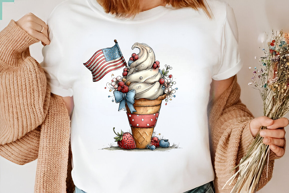 Patriotic Ice-Cream PNG Clipart, a Seasonal Illustration by CreationArt (Photo 6 of 7)