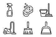42 Minimal Household Cleaning Icons, an Outline Icon by adenpinkstore (Thumbnail 8 of 17)
