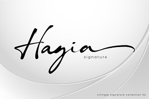 Hagia - Signature Script Font