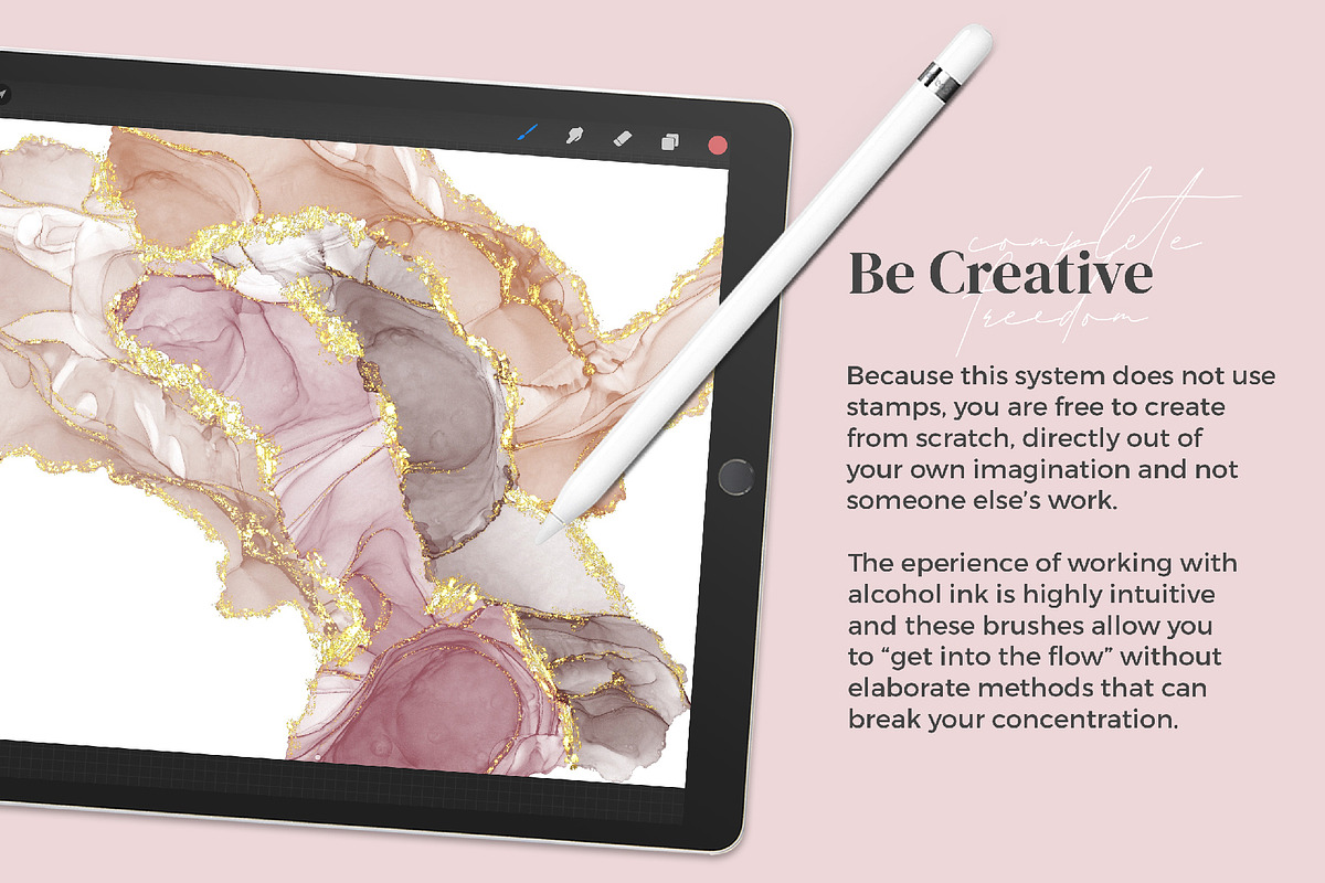 Amazing Alcohol Ink for Procreate, a Brush Add-On by AJ Brushes (Photo 12 of 17)
