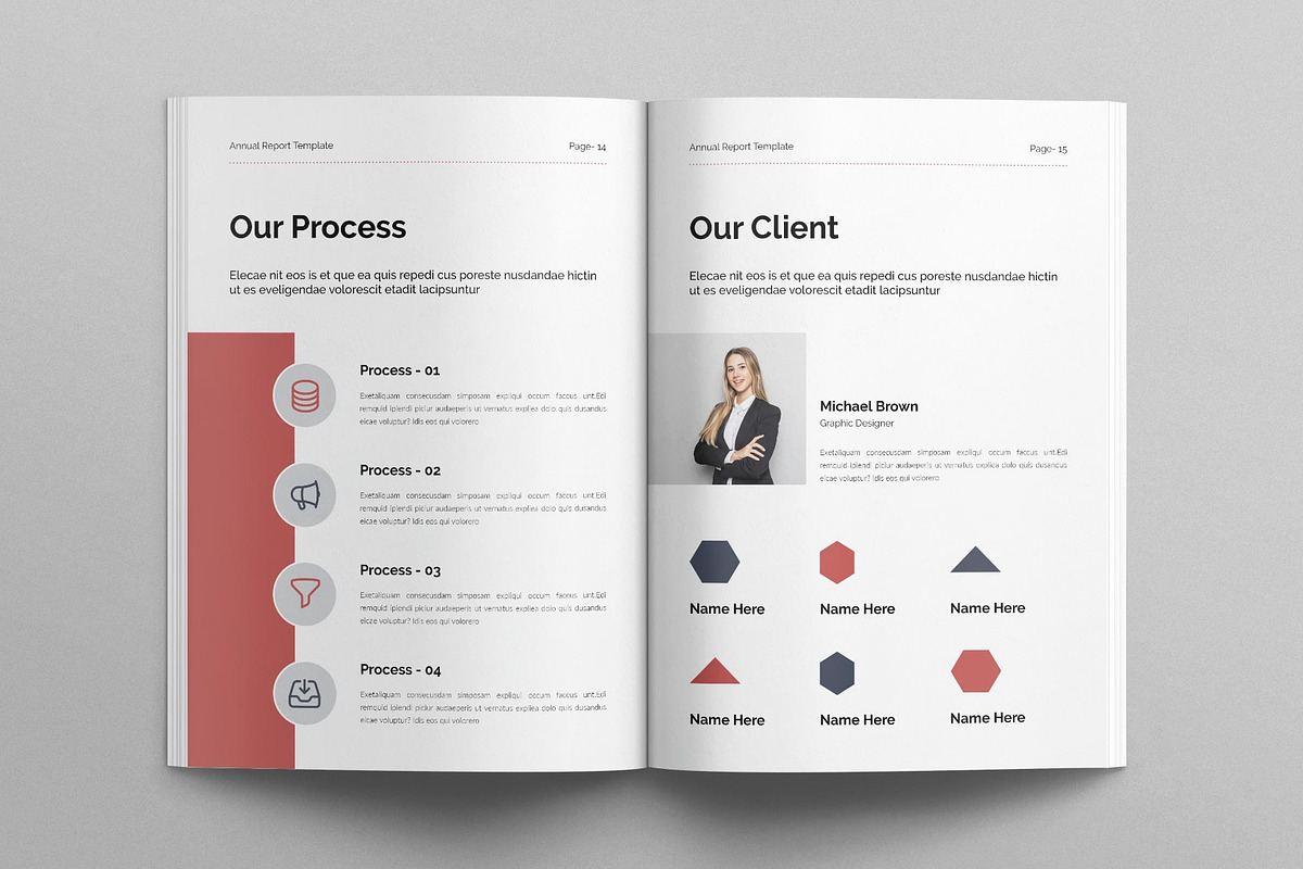 Annual Report Template – 20 Pages, a Brochure Template by E-Type (Photo 6 of 8)