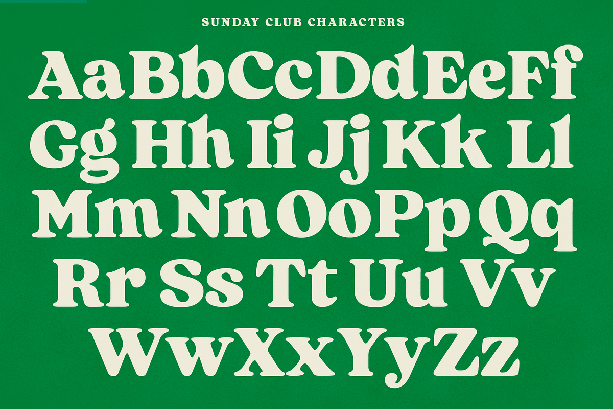 Sunday Club Font Free Download - Serif Fonts Preview 2026