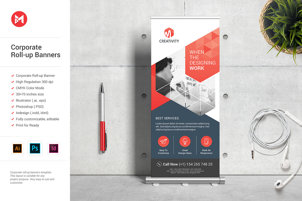 Roll-Up Banner, a Marketing Template by Brochure-Market (Photo 3 of 4)