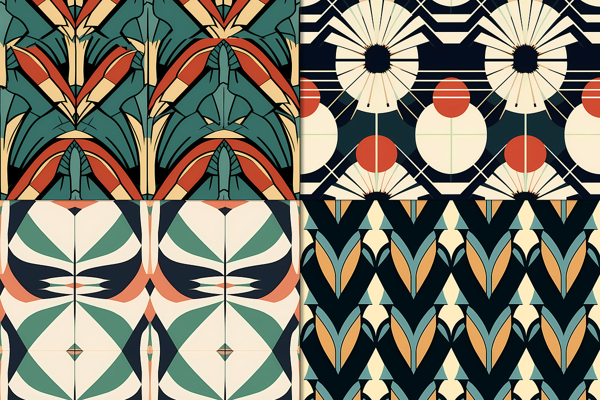 20 Seamless Art Deco Patterns, a Pattern Graphic by Nordic Design