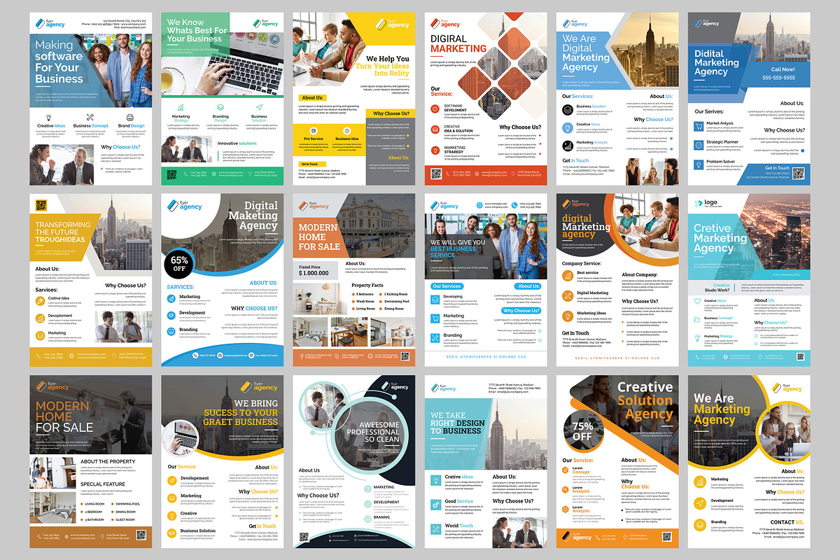 Corporate Business Flyers Bundle, a Flyer Template by evgenystudio (Photo 13 of 27)
