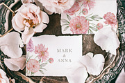 Peach peonies, roses, garden flowers, an Illustration by astelenadesign (Thumbnail 2 of 16)