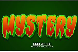 Vector Mystery 3d Editable Text