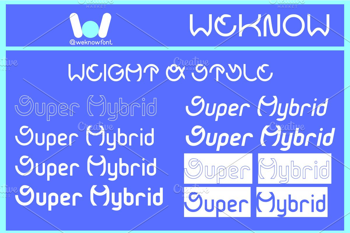 Super Hybrid font, a Font by weknow (Photo 7 of 8)