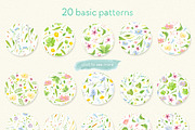Wetland floral watercolor patterns, a Pattern Graphic by Piñata (Thumbnail 2 of 8)