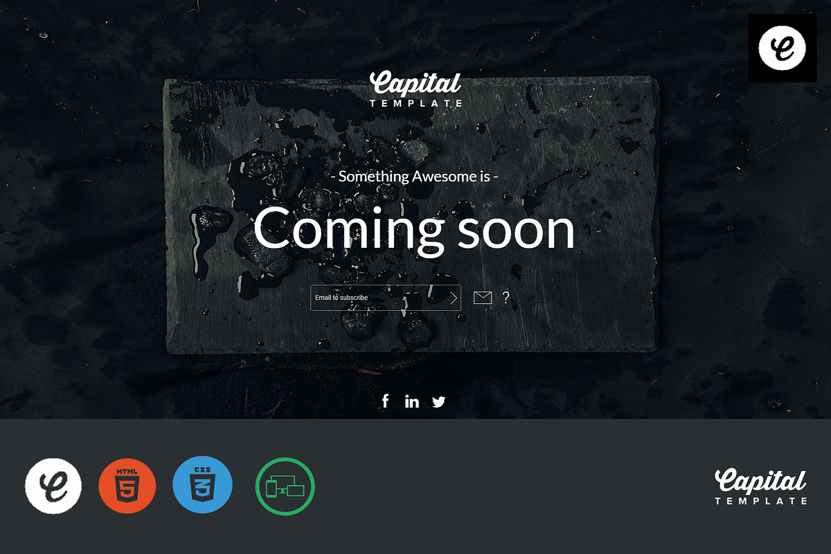 Sable - Coming Soon Template, a Landing Page Template by CapitalTemplate (Photo 1 of 4)