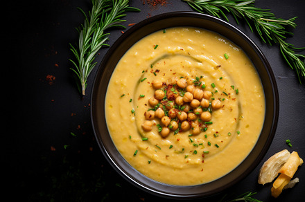 Chickpea Soup a classic of Umbrian cuisine and the epitome of Italian comfort f, a Food & Drink Photo by Rodica Ciorba