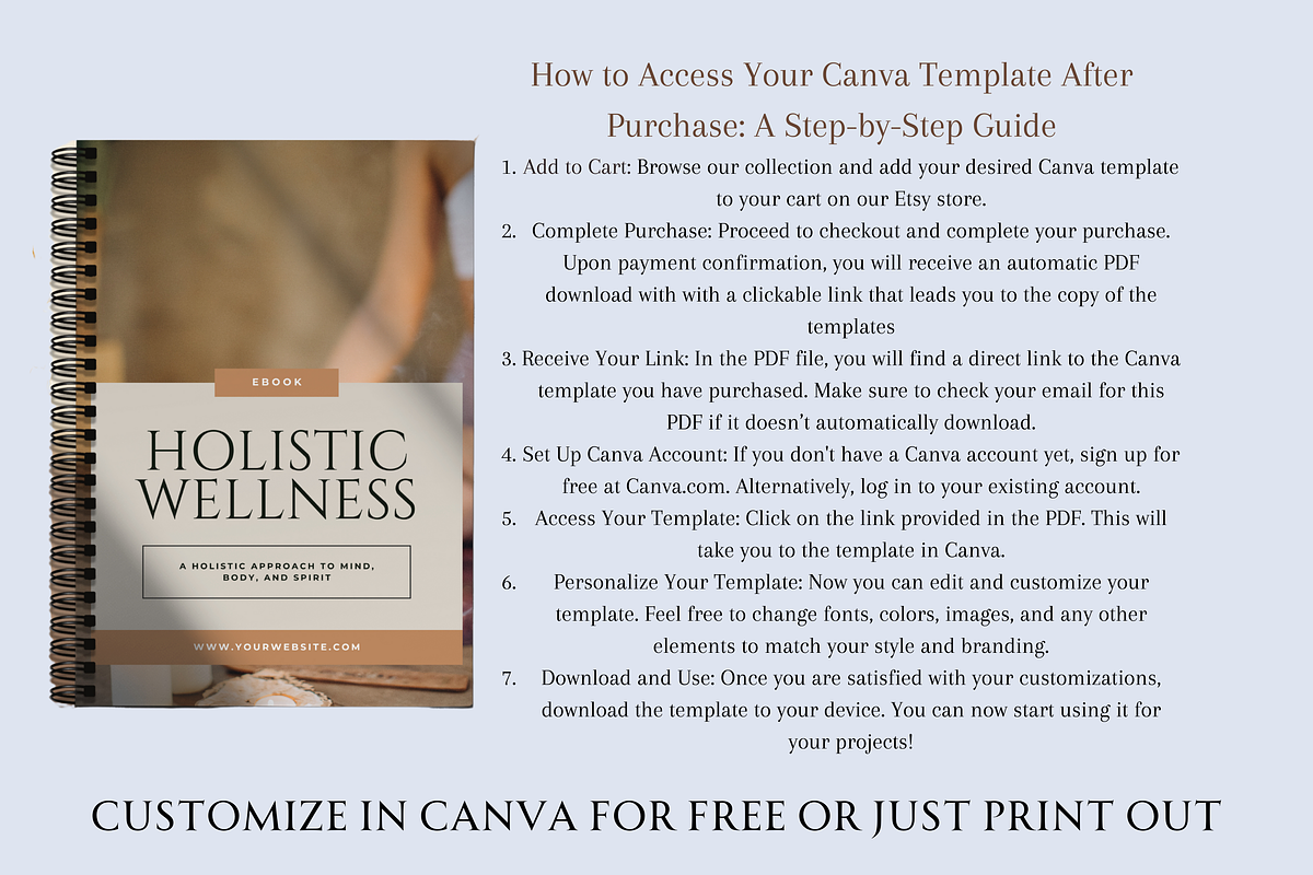 HOLISTIC WELLNESS EBOOK TEMPLATE, a Marketing Template by Daring Digies (Photo 8 of 9)