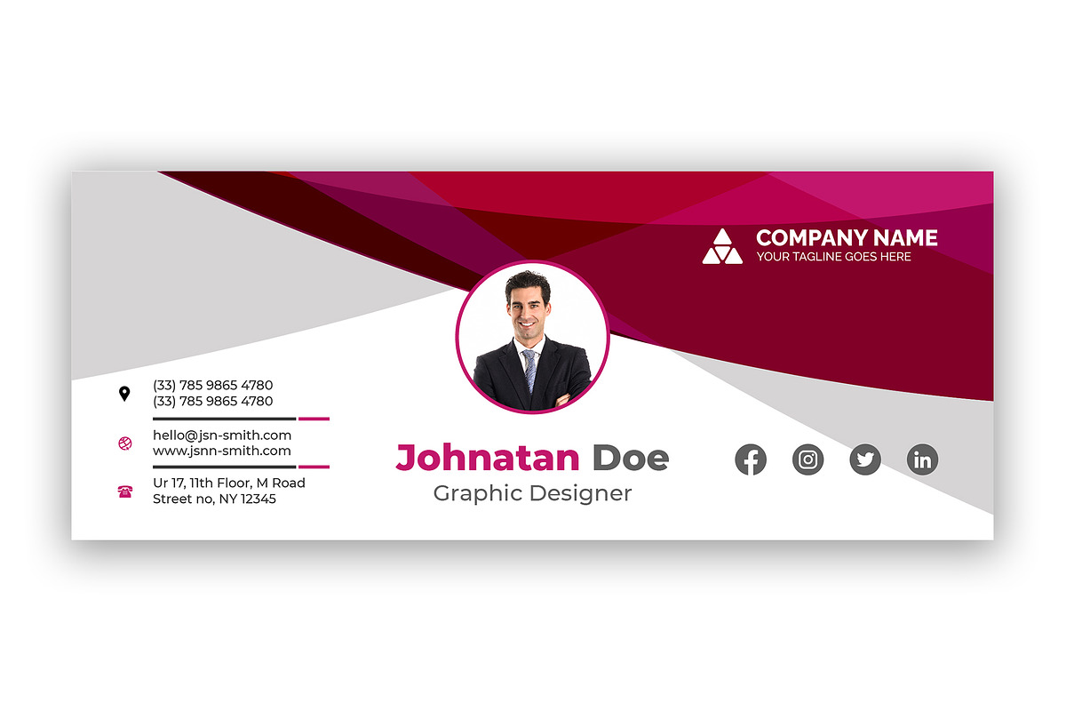 Email Signatures Pack, an Email Template by Curve Design (Photo 3 of 9)