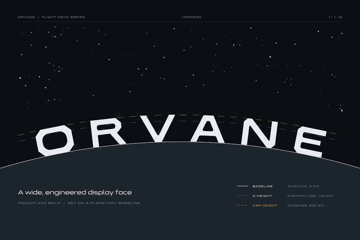 Orvane - Geometric Space Typeface, a Sans Serif Font by HipFonts (Photo 12 of 17)