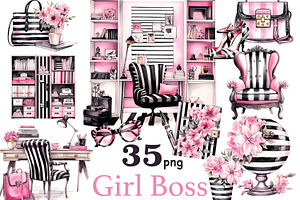 Girl Boss Clipart Business Girl