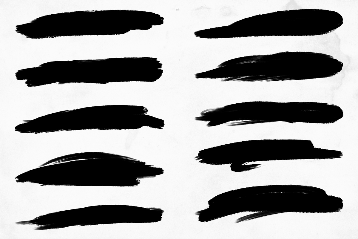 40 Hand Painted Brush Strokes, a Texture Graphic by Defects (Photo 2 of 5)