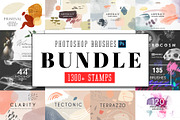 All Photoshop Stamp Brushes Bundle, a Brush Add-On by Struvictory.art (Thumbnail 1 of 37)