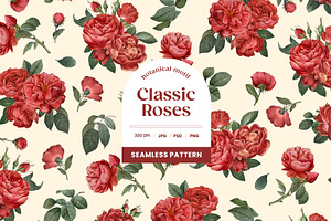Classic Vintage Roses Pattern