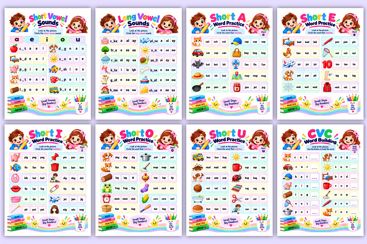 Beginning Reading Skills Workbook, a Stationery Template by Mustafiz (Photo 3 of 4)