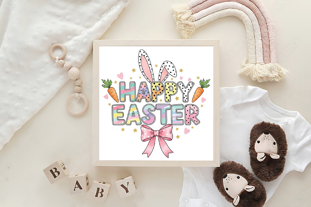 Brushstroke Easter PNG Sublimation, an Illustration by CraftArtStudio (Photo 4 of 4)