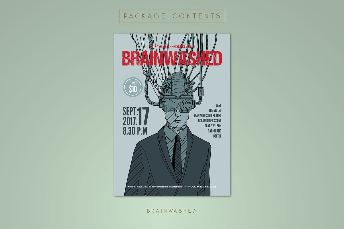 13 Hand Drawn Indie Music Flyers, a Flyer Template by ashenterprise (Photo 8 of 16)