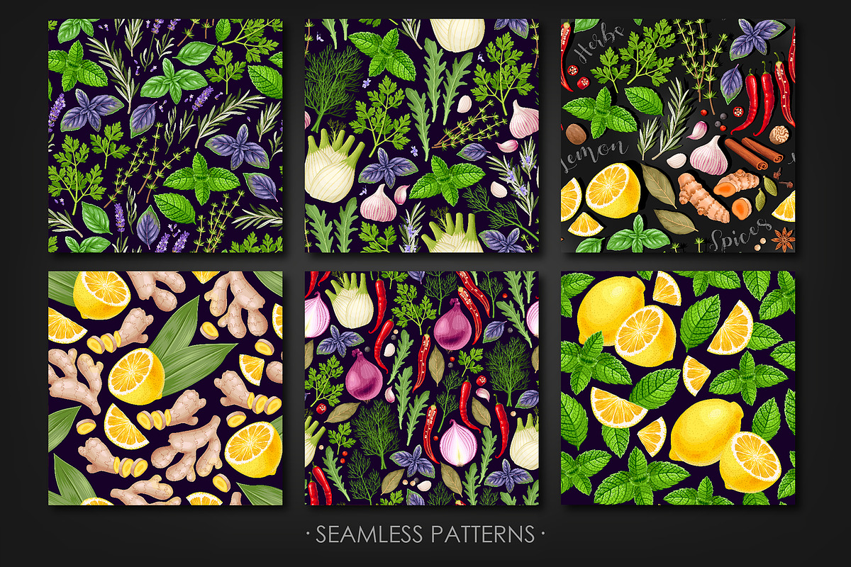 Spices and Herbs Bundle, a Food Illustration by GreyLilac (Photo 4 of 6)