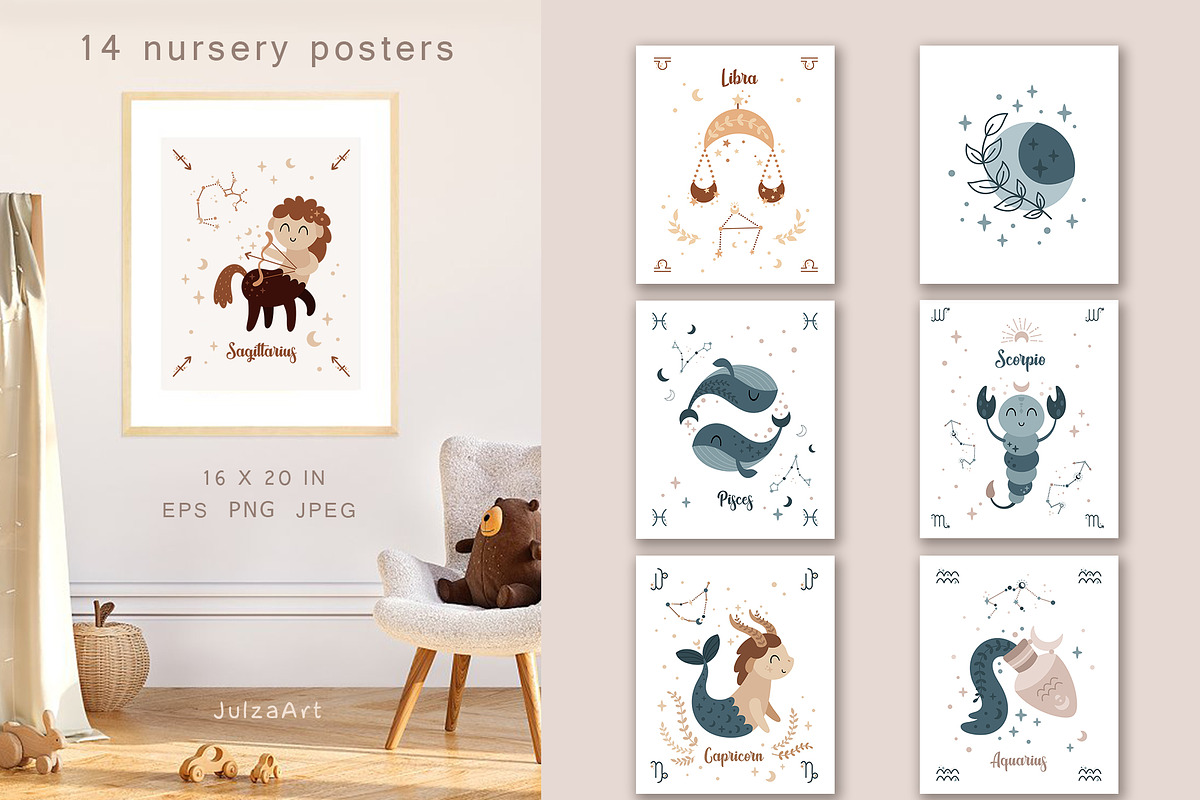 Zodiac baby collection, an Object Illustration by JulzaArt (Photo 5 of 10)