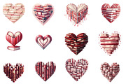 Valentine Books Hearts Clipart, an Illustration by Designworld (Thumbnail 2 of 4)