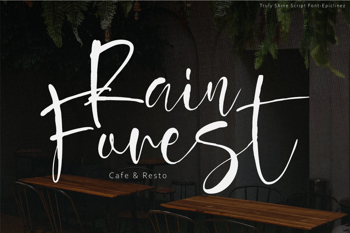 Trully Shine, a Script Font by Epiclinez (Photo 5 of 5)