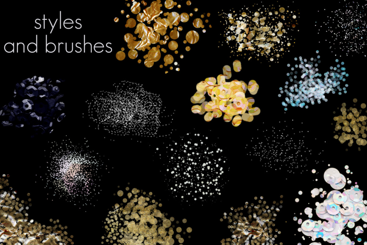 X-mas Glitter box Styles&brushes, a Layer Style Add-On by holaholga (Photo 5 of 6)