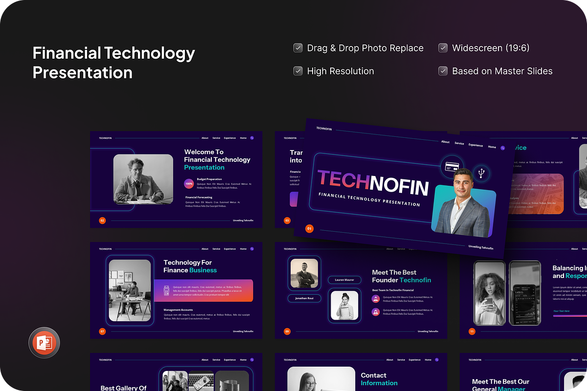 Financial Technology Powerpoint, a Presentation Template by SquidPixey (Photo 1 of 6)