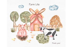 Watercolor Farm Collection